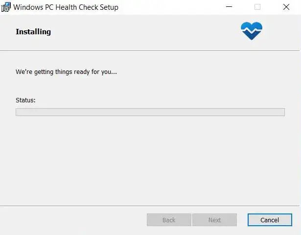 pc health check app installation